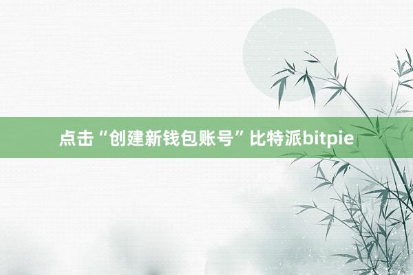 点击“创建新钱包账号”比特派bitpie