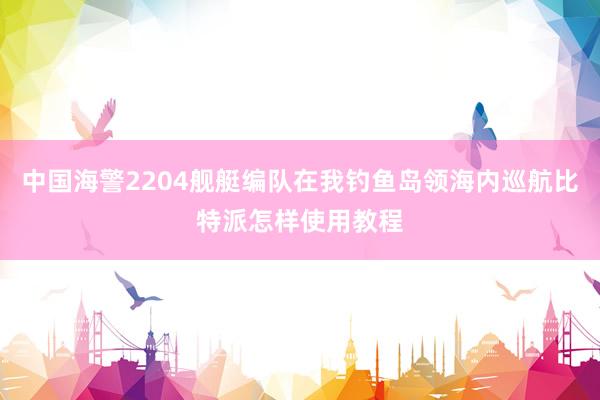 中国海警2204舰艇编队在我钓鱼岛领海内巡航比特派怎样使用教程