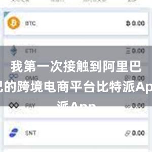 我第一次接触到阿里巴巴的跨境电商平台比特派App