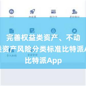完善权益类资产、不动产类资产风险分类标准比特派App