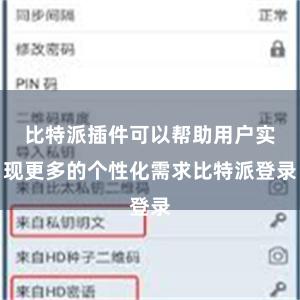 比特派插件可以帮助用户实现更多的个性化需求比特派登录